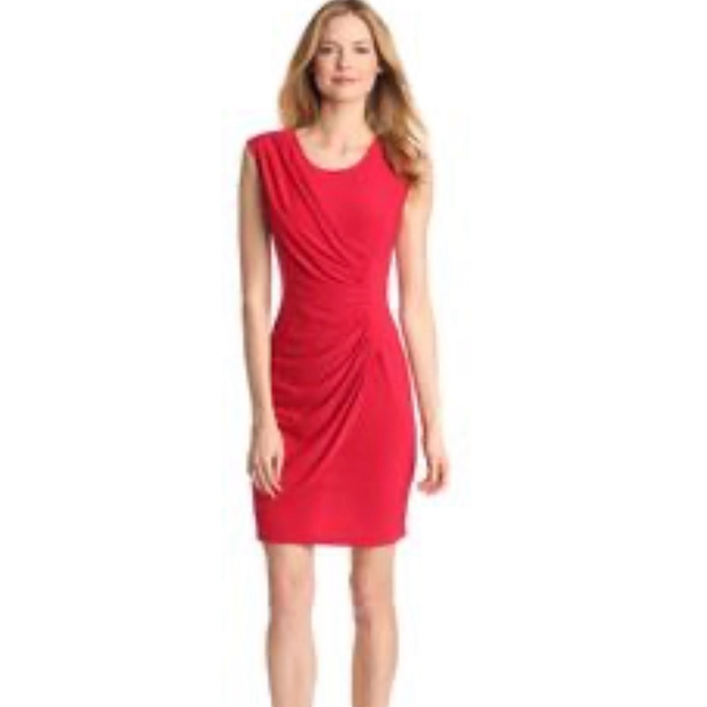 Cute Calvin Klein red mini snatched dress